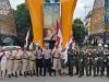 Detik detik Proklamasi, Kasat Lantas Polres Sumenep Bersama Para Peteran Lakukan Penghormatan Bendera Merah Putih di Jantung Kota