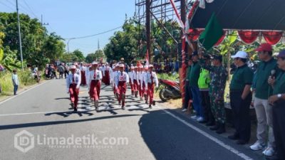 Selain Pengamanan, Kapolsek Torjun Himbau Peserta Gerak Jalan Patuhi Tatib Sepanjang Jalan