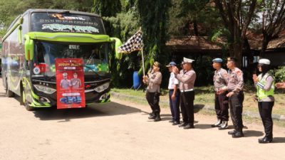 Kapolres AKBP Edo Lepas Peserta Balik Gratis Tujuan Sumenep, Surabaya dan Jakarta