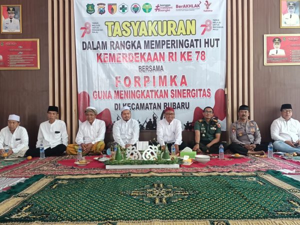 Rangkaian HUT ke 78 RI, Forpimka Rubaru Gelar Tasyakuran