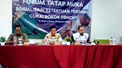 Satpol PP Sumenep Hadirkan 25 Pedagang Eceran dalam Sosialisasi Ketentuan Tentang Cukai Rokok DBHCHT