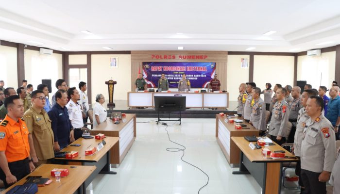 Rakor Eksternal Pengamanan Natal dan Tahun Baru, Polres Sumenep Terjunkan Ratusan Personel Gabungan