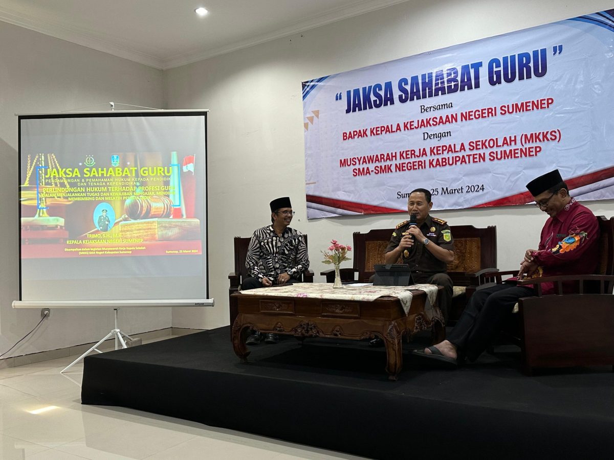 Jaksa Sahabat Guru Bersama MKKS SMA/SMK se- Kabupaten Sumenep, Kajari Trimo Sebut Pentingnya Pendidikan Karakter