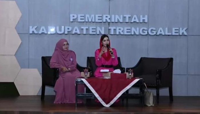 Ketua TP PKK Trenggalek Novita Hardini Laksanakan Halal Bihalal Kuatkan Sinergitas dengan Mitranya di Gedung Bawarasa