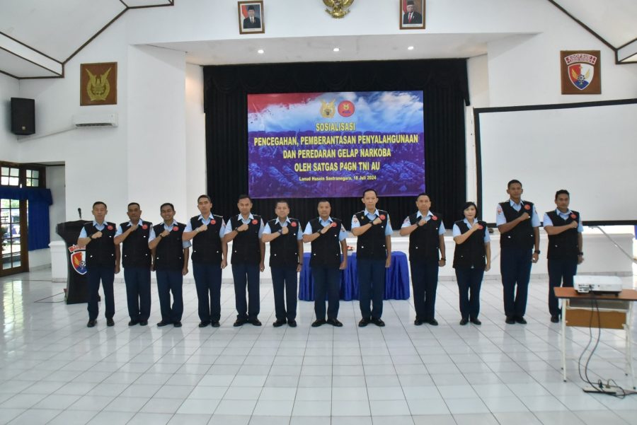 Satgas P4GN TNI AU Sosialisasi Anti Narkoba di Lanud Husein Sastranegara Bandung