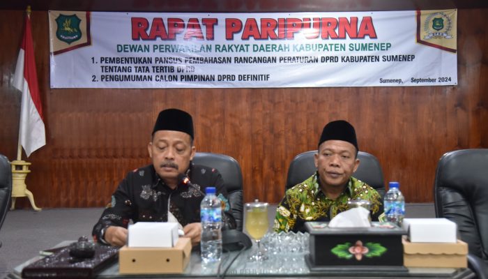 DPRD Sumenep Gelar Rapat Paripurna Pembentukan Pansus dan Pembentukan Capim Definitif