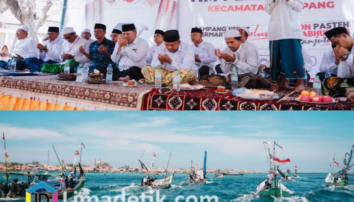 Kunjungan Paslon Jimad Sakteh ke Pulau Mandangin, di Sambut Ratusan Perahu Nelayan