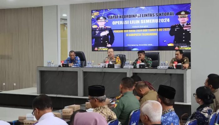 Kapolres Tulungagung Pimpin Rakor Lintas Sektoral untuk Kegiatan Operasi Lilin Saat Nataru