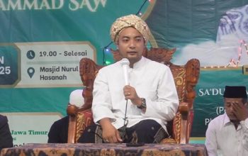 Peringati Isra’ Mi’raj Nabi Muhammad SAW, Takmir bersama Remaja Masjid Nurul Hasanah Gelar Pengajian Umum dan Santunan Anak Yatim