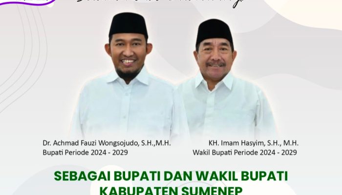 Bupati dan Wakil Bupati Sumenep Dilantik Hari Ini, Ketua SMSI Sumenep Ucapkan Selamat