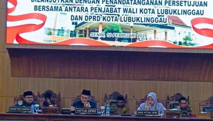 DPRD Kota Lubuklinggau Gelar Rapat Paripurna Istimewa Penetapan Propemperda