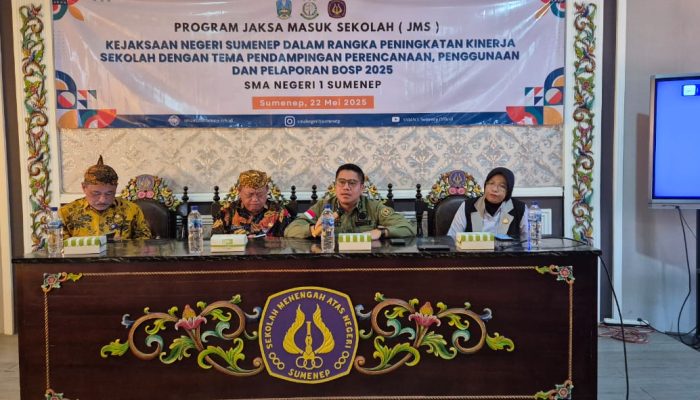 JMS di SMAN 1 Sumenep, Kejari Dorong Pentingnya Peran Generasi Muda Sebagai Pelapor Budaya Sadar Hukum di Sekolah