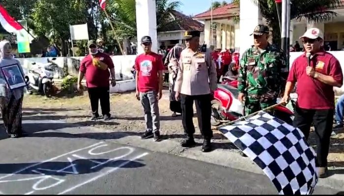 Peringati HUT RI Ke 80, Kecamatan Jambesari DS Gelar Gerak Jalan Unik