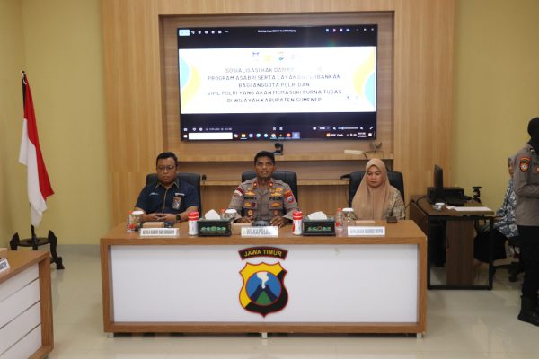 Sosialisasi Program Asabri dan Layanan Perbankan, Begini Pesan Wakapolres Sumenep Kepada Personel Menjelang Purna Tugas