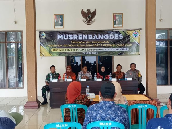 Desa Wonorejo Tulungagung Gelar Musrenbangdes 2025, Bahas Perubahan RPJMDes dan RKPDes 2026