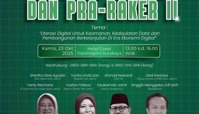 Bangun Kesadaran Digital: Badko HMI Jatim, DPD RI, dan OJK Gaungkan Kedaulatan Data di Era Ekonomi Digital