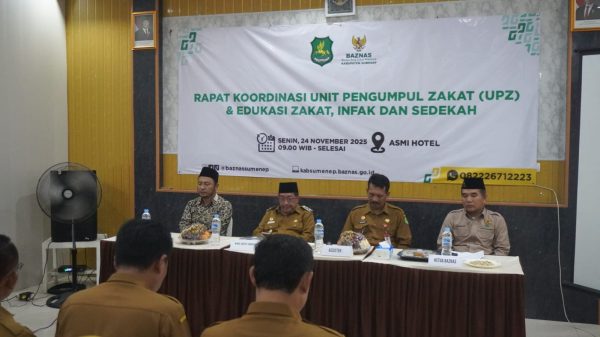 Rakor Baznas Sumenep Bersama UPZ Optimalkan Penghimpunan ZIS, Wabup Ingatkan Transparansi Pelaporan