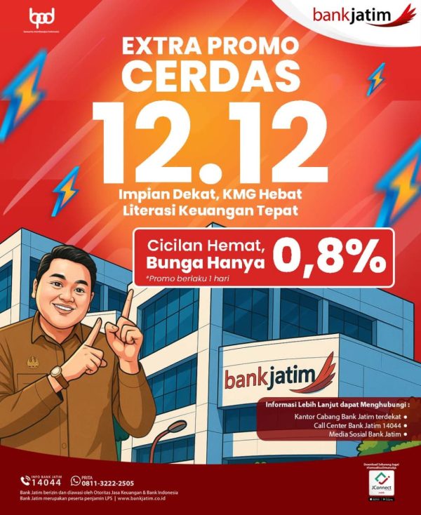 Tingkatkan Inklusi Keuangan Daerah, Bank Jatim Luncurkan Program Extra Promo Cerdas 12.12