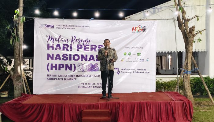 Pj Sekda dan Kominfo Jatim pada HPN 2026 SMSI Sumenep, Dorong Pers yang Sehat dan Unggul