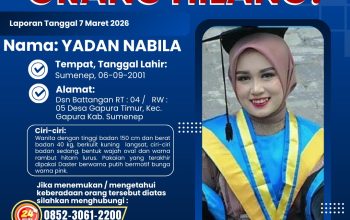 Polres Sumenep Sebarkan Informasi Orang Hilang, Warga Diminta Bantu Pencarian Yadan Nabila