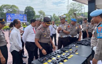 Polres Trenggalek Gelar Pemeriksaan Senpi Mendadak, Pastikan Anggota Patuhi SOP