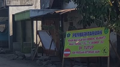 Perkembangan Betonisasi Jalan PG Krembung