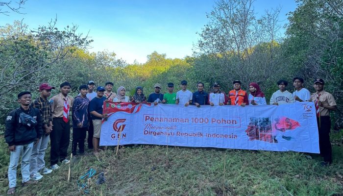 Generasi Muda Sumenep Tanam Seribu Pohon dan Bibit Mangrove untuk Peringati HUT RI ke-79