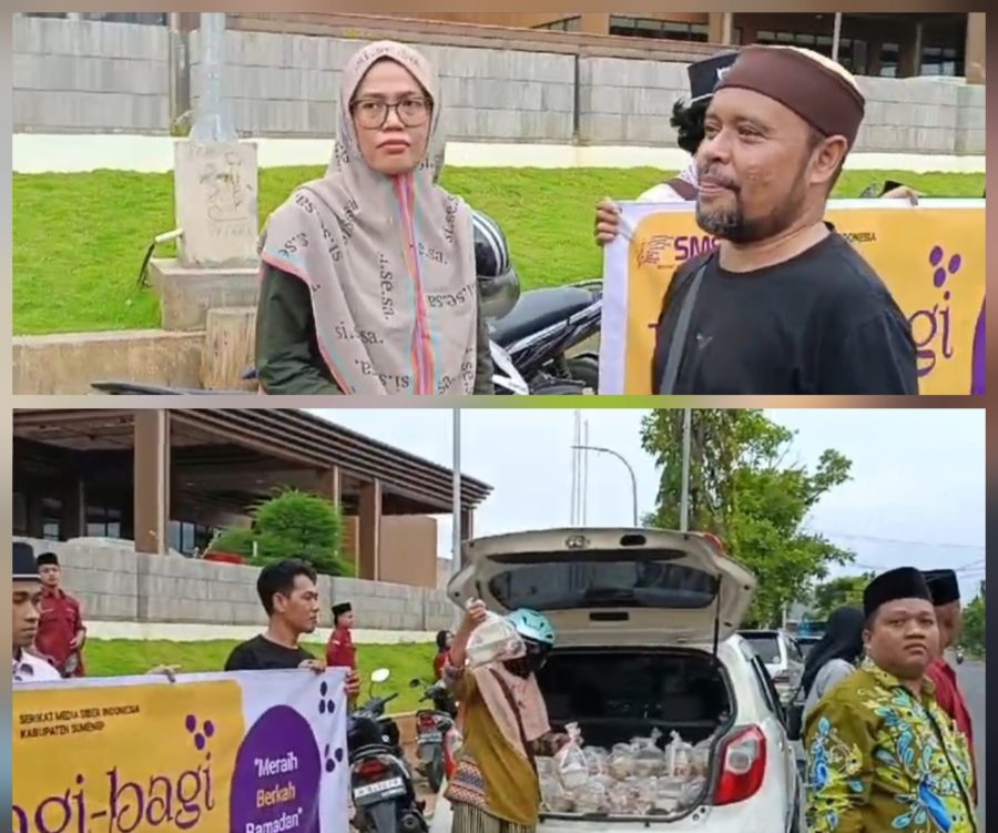 Kolaborasi SMSI Sumenep Bersama Ar-Raudah Komputer Bagikan Ratusan Takjil untuk Pengguna Jalan