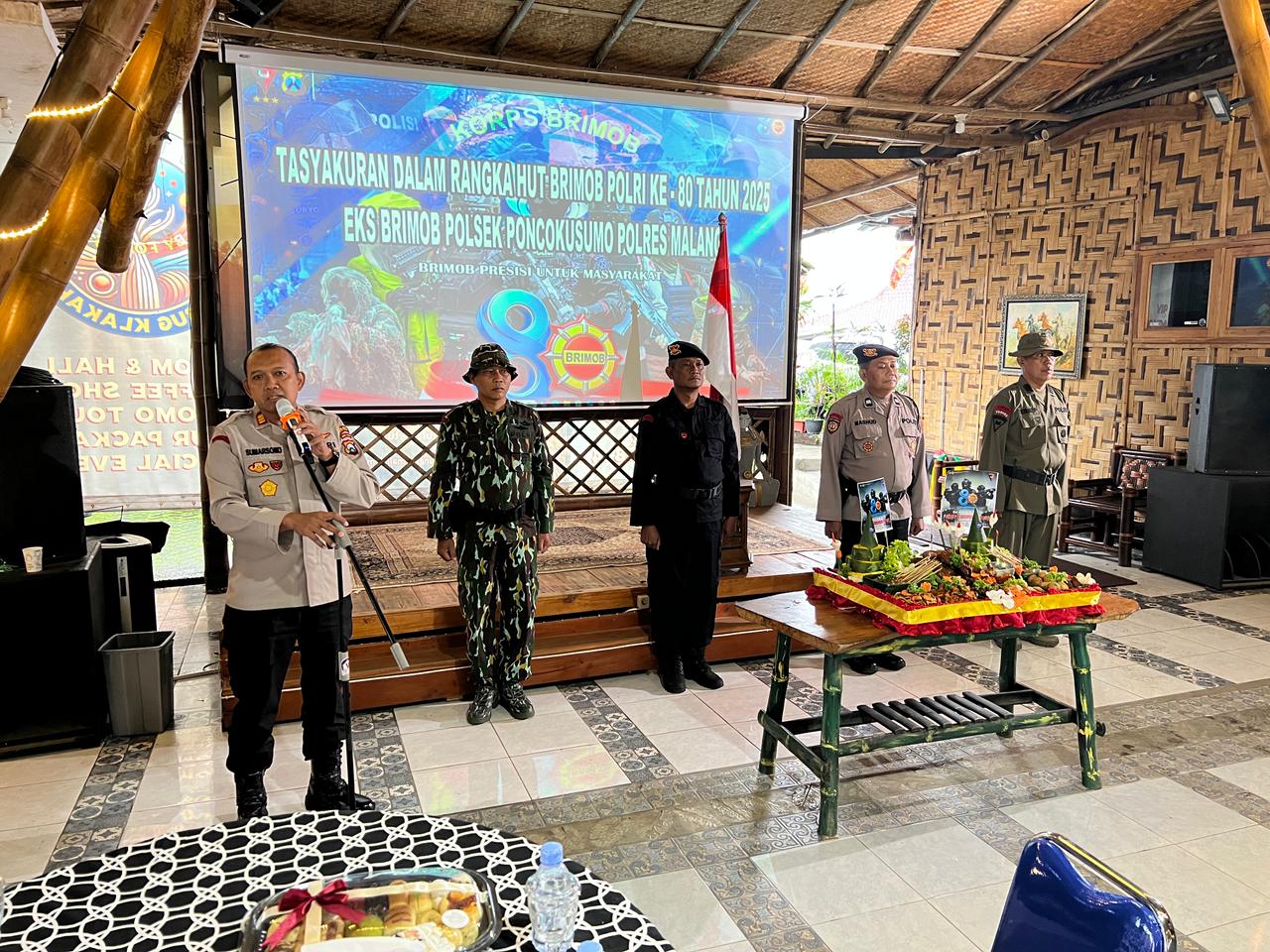 Tasyakuran HUT Brimob Polri Ke 80 Eks Brimob Poncokusumo Polres Malang